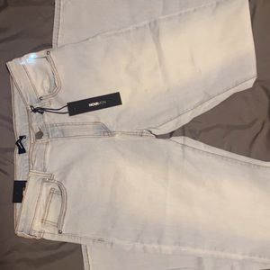 Fashion nova mens jeans, light blue, size 34, and skinny fit.